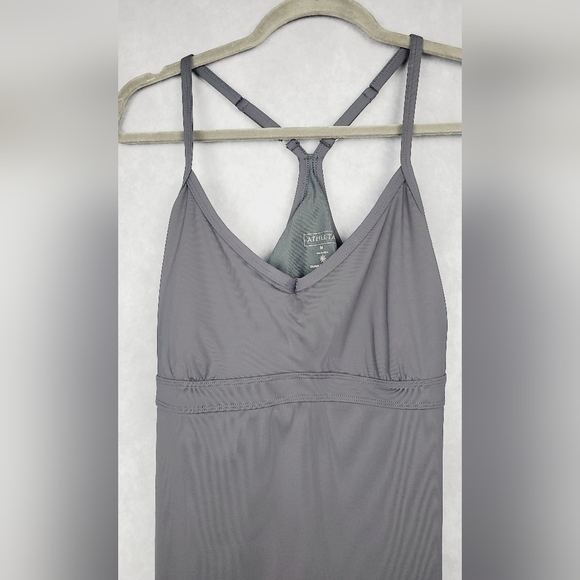 Athleta Grey Outdoor Workout Racerback Dress Size M #4 - Picture 3 of 11